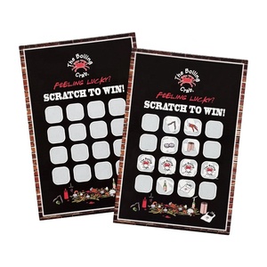 Biglietto Gratta e Vinci Personalizzato a Colori <span class=keywords><strong>per</strong></span> Sconti Pasto Gratuiti, Promozioni Aziendali <span class=keywords><strong>per</strong></span> Ristoranti, Regalo di Ringraziamento - Product Image 1
