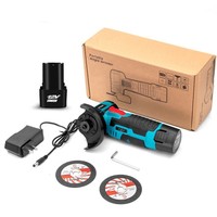 Mini-meuleuse d'angle de 3 pouces, moteur à balais, batterie au lithium rechargeable, polisseuse multifonctionnelle, coupeur pour bois, céramique, jade, verre