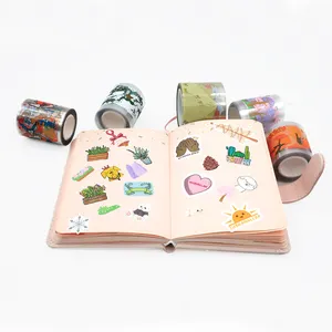 Impression personnalisée recyclée Scrapbook Kiss Cut Vintage Washi Tape Papier Ruban de masquage Chevauchement Washi Tape