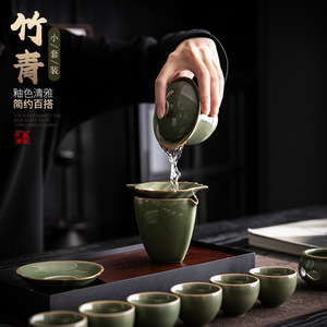 Stoneware Kung Fu <b>Tea</b> <b>Set</b> With Lid Heat Resistant Dehua Ceramic Teapot And <b>Cups</b> For Home Gift - Product Image 2