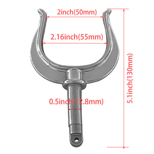 Fourche d'aviron Isure en acier inoxydable 316, quincaillerie marine pour remplacement et réparation d'accessoires de bateau - Product Image 4