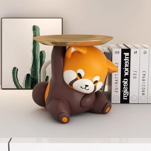Raccoon Key Storage Ornament Resin Decorative Tray For Entryway Home Desktop Living Room Modern Animal Print Design - Product Image 5