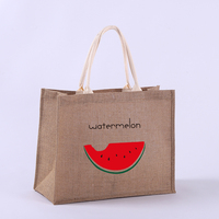 Sac fourre-tout en toile de jute et lin naturel écologique de taille standard, sac de courses en toile de jute avec poignée, vente en gros