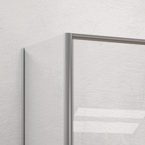 Mampara de Ducha Esquinera Corredera Moderna Kamalu KE-4000A, 70x100, Marco de Aluminio y Vidrio sin Marco, Estilo Plegable Abierto, Color Plata Mate - Product Image 5