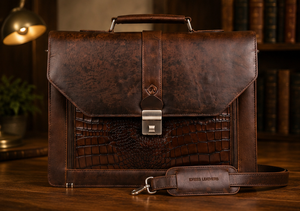 Trendy Laptop <b>Bag</b> Full Grain Calf Leather Work Unisex <b>Bag</b> - Product Image 4