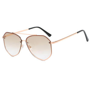 Солнцезащитные очки Kedun Double Beam Toad, без оправы, с поляризацией UV400, ретро-дизайн, модные, вогнутые, для женщин, новинка 2024 года - Product Image 4