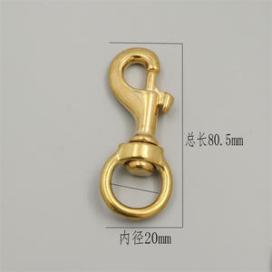 Mousqueton pivotant en laiton massif poli avec logo personnalisé pour laisse de chien et accessoires de sac - Quincaillerie métallique de haute qualité, plusieurs tailles - Product Image 6