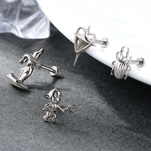 Topo ASTM F136 titan ốc xà cừ xuyên trong nội bộ ren bông tai tragus daith Helix cơ thể đồ trang sức labret xuyên - Product Image 3