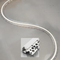 Éclairage de décoration d'intérieur Flexible incurvé personnalisé Gypse Cloison sèche LED Profil rond pédant lumière linéaire