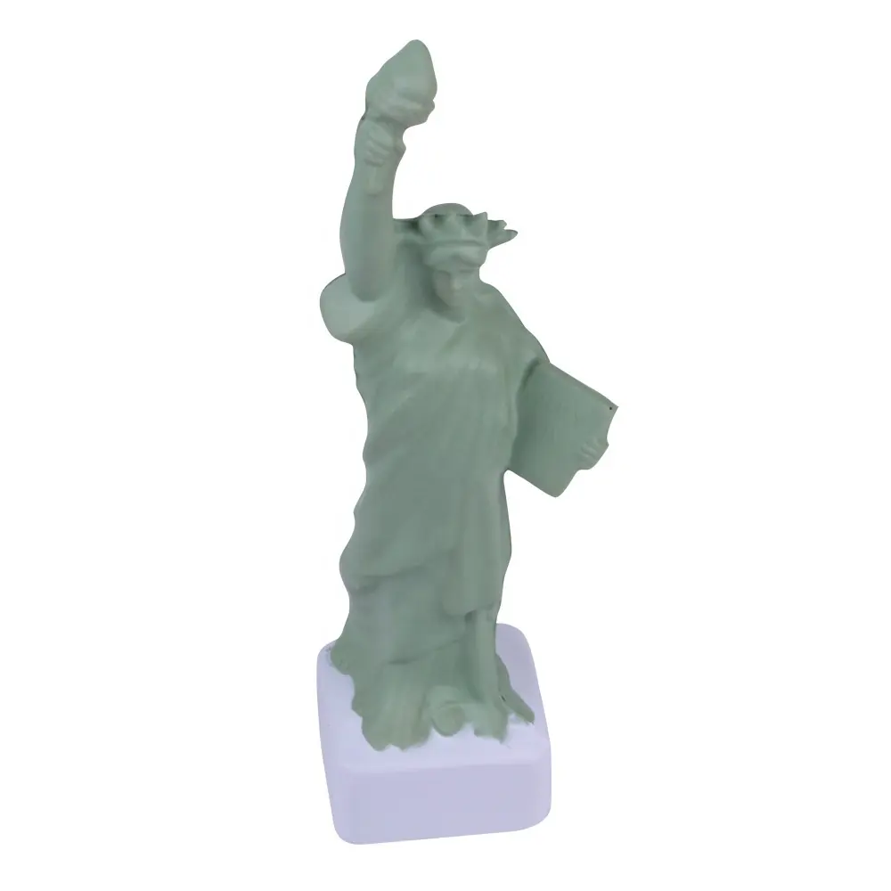 لعبة حقيقية ارتداد عالٍ محاكاة لتمثال تمثال الحرية كرة الإجهاد مصنوعة من فوم البولي يوريثان كرة الإجهاد مخصصة من المصنع