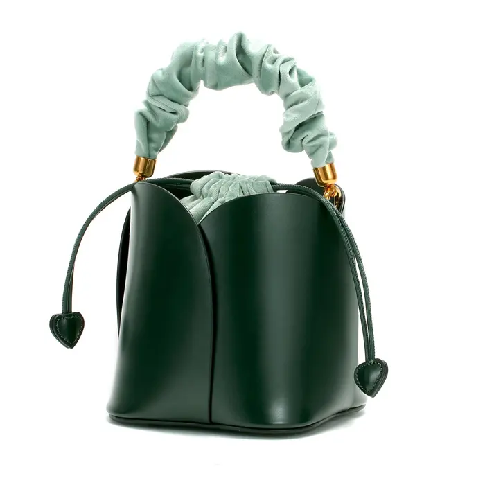 Mini Sac Main Femme Latest New Designer Fashion Drawstring Genuine Leather Sling Crossbody Strap Tote Bucket Bag Purses Handbags