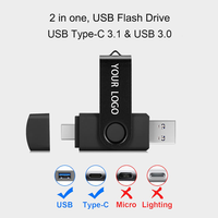 Flash Bellek Memorias Usb En Usd Tarjeta Type C 32Gb 64Gb disque dur Usb Flash Drive avec Type C et Android