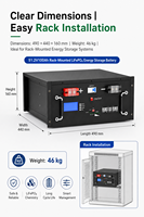 1 Pc MOQ 51.2V 10kWh Baterai LiFePO4 Rakitan Rak 10 Tahun Garansi Dukungan Jaringan Hibrida Kustomisasi OEM/ODM untuk Penyimpanan Tenaga Surya