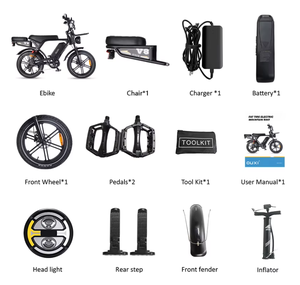 Vélo électrique 250W 20 pouces avec freins à disque à huile, 7 vitesses, Fatbike électrique, batterie lithium, écran LCD, moyeu arrière, <span class=keywords><strong>cadre</strong></span> en acier - Product Image 4