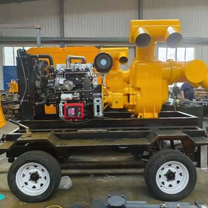 Bomba de control de inundaciones de alta potencia con motor autocebante, remolque de 4 ruedas para drenaje de aguas residuales, 30 KW 380V Shuolixing, 1 año de garantía - Product Image 4