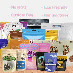 Bolsa con Cierre Hermético Personalizada, Mate, de 3.5g/7g, a Prueba de Niños, con Cierre Ziplock, Reutilizable, para Alimentos para Mascotas, con Materiales Reciclados - Product Image 5