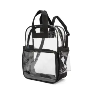 Custom Logo Mini Pvc Clear 12x12x6 Backpack Stadium Rucksack 18 In Transparent Clear Small Backpack Stadium Approved