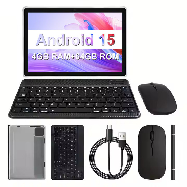 10.1 Inch Tablet Android 15 RAM 4GB ROM 64GB 5G WiFi Tablet Barata OEM Tablette Android 1280*800IPS HD Screen Octa-core Tablet
