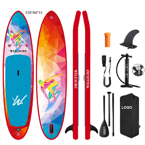 กระดานโต้คลื่นแบบพองลม Drop Stitch Surfing ขนาด 11.6 ฟุต 350 ซม. สำหรับยืนพาย เล่นเซิร์ฟ โยคะในน้ำ รองรับการตกปลา - Product Image 6