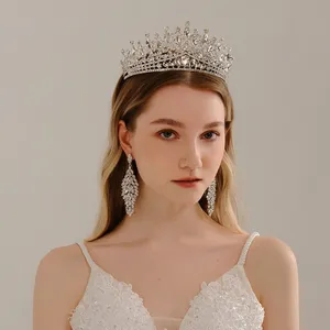 Clássico luxo strass coroa casamento Headband princesa cabelo acessórios diadema tiaras beleza rainha coroas