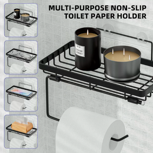 Nuevo Estante de Esquina Moderno de Hierro Forjado para Baño, Soporte para Jabón sin Perforaciones, Estante de Almacenamiento para Gel de Ducha para Apartamentos y Hoteles - Product Image 1