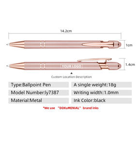 Hete Aanbieding Gepersonaliseerde Rosegouden Balpen Multifunctioneel Metaal Touchscreen voor Stylus 1.0mm Schrijven Promotioneel Artikel Op Maat - Product Image 2