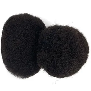 Fornitore Remy Hair Luxury Afro Kinky ricci fasci di tessuto dei capelli umani, estensioni dei Dreadlocks capelli umani sfusi per intrecciare locs