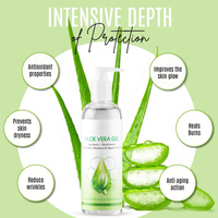 Gel d'aloe vera biologique 100% pur, apaisant, hydratant, éclaircissant, réparateur après soleil, gel d'aloe vera naturel pour la peau et le visage