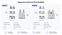 Nébuliseur externe de dioxyde de carbone pour aquarium, diffuseur externe de dioxyde de carbone avec clapet anti-retour, équipement d'aquarium