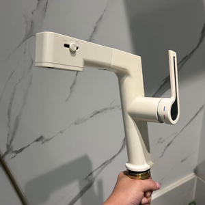 Robinet de lavabo extractible intelligent amélioré, mitigeur chaud/froid avec débit d'eau remontant réglable - Product Image 2