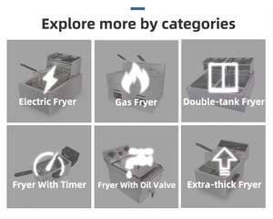 آلة القلي العميق مزدوجة الخزان بالغاز 6L + 6L ، معدات تقديم الطعام من الفولاذ المقاوم للصدأ ، مقلاة تركيا - Product Image 6