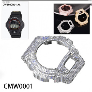 Boîtier de montre serti de diamants D VVS1 Moissanite pour G-series Shock, entièrement serti de diamants, passe le testeur de diamants, certification GRA - Product Image 2