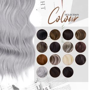 Extensions de <span class=keywords><strong>cheveux</strong></span> Remy <span class=keywords><strong>à</strong></span> clipser, sans nœuds, longues, ondulées et bouclées, pour femmes, 20 pouces, 4 pièces, <span class=keywords><strong>gris</strong></span> argenté - Product Image 4