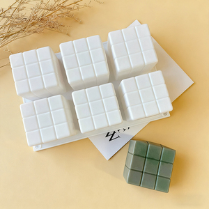 Bộ khuôn hình khối Rubik 6 món khuôn nến thơm Khuôn bánh khuôn Silicone dụng cụ làm đồ trang trí Tự làm khuôn bánh ngọt - Product Image 2