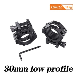 ตัวยึดหลอดออปติกอะลูมิเนียมแบบ Low Profile ขนาด 25.4 30 มม. พร้อมฐาน 21 มม. สำหรับติดตั้งไฟ Red Dot กลางแจ้ง สีดำด้าน สำหรับการสังเกตการณ์ภาคสนาม - Product Image 6