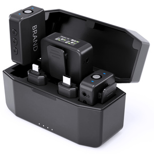 2024 nuevo micrófono Lavalier inalámbrico dual con reducción de ruido Android conveniente de 2,4 Ghz con estuche de carga - Product Image 1