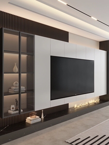 Mobile Moderno in Legno Diablo per Soggiorno con Funzioni Estensibili e Design a Pannelli per Arredamento Casa - Product Image 5