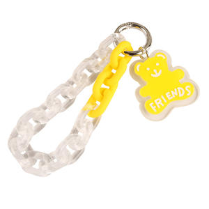 Nouveau Hing porte-clés pendentif coloré acrylique anneau ouvert chaîne mignon ours étiquette accessoires sac décoration - Product Image 5