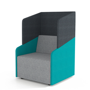 Silla de Oficina Acústica de Diseño Original, Asiento Individual con Respaldo Alto, Diseño Moderno, Privacidad y Aislamiento Acústico, Modelo F742-A1S HB Off - Product Image 1