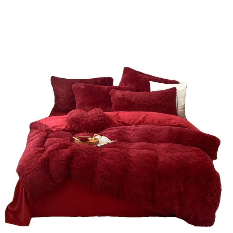 Teddy Polaire Luxe Housses De Couette Confortable Chaud Doux ensembles de literie et taies d'oreiller Teddy Polaire Luxe Housses De Couette Confortable Chaud Doux ensembles de literie et taies d'oreiller