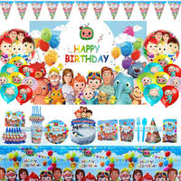 Décorations de fête d'anniversaire sur le thème de la pastèque, vaisselle jetable, gobelets, assiettes, nappes, ballons pour enfants et baby shower