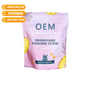 Gummies Probiotiques pour Femmes Saveur Ananas Santé Immunitaire Bien-être Énergie Complément Alimentaire Prébiotiques Sommeil Nootropiques - Product Image 1