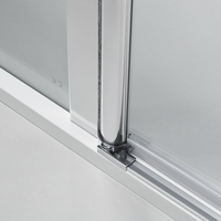 Paroi de douche en verre pivotant Foshan, aluminium, 6 mm carré, avec cadre, sur mesure, salle de bain d'hôtel