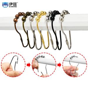 Stainless Steel Rustproof Gliding Smooth Shower <b>Curtain</b> <b>Rings</b> Shower Hook - Product Image 2