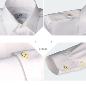 Pilota, assistente di volo, uniforme da capitano maschile, abbigliamento da lavoro di sicurezza della proprietà 50% camicia bianca in poliestere/cotone all'ingrosso - Product Image 4