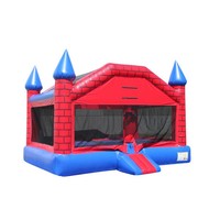Divertido Castillo Inflable Tipo Ladrillo, Brincolín de 20x19x15 pies, Castillo Inflable Comercial Grande de PVC para Fiestas al Aire Libre