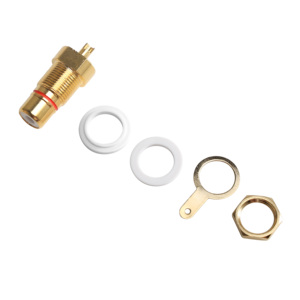 Conector de amplificador de enchufe de <span class=keywords><strong>chasis</strong></span> de montaje en panel de conector <span class=keywords><strong>hembra</strong></span> <span class=keywords><strong>RCA</strong></span> chapado en oro - Product Image 4