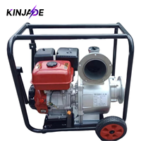 Pompe à eau portable à essence haute pression de 4 pouces, 7,5 HP, drainage agricole, construction d'urgence, lutte contre les inondations, ferme, jardin