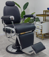 Chaise de Barbier Ergonomique Multifonctionnelle à Pompe Hydraulique, Pivotante à 360°, Siège Réglable en Hauteur, Synthétique, pour Salon de Beauté