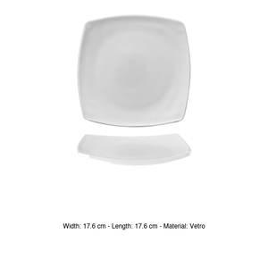 Assiette à dessert Eclissi B.Nco 17,6 × 17,6 cm carrée en verre Bormioli Rocco - Product Image 3
